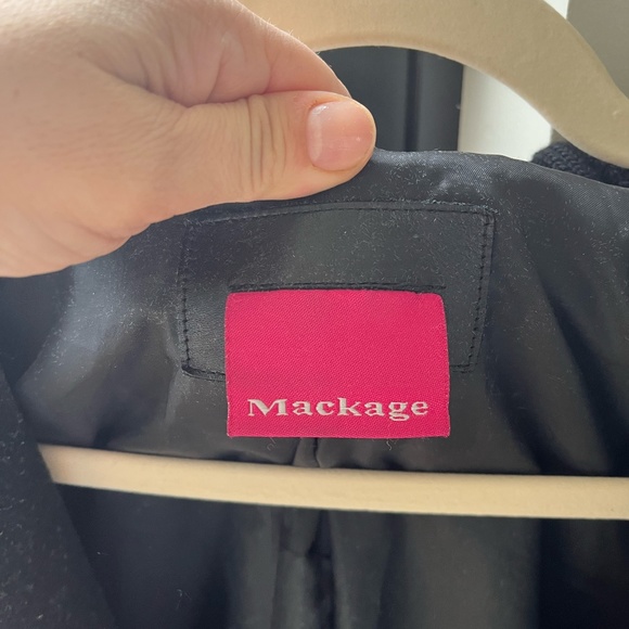 Black Mackage Wool Coat - Picture 2 of 2